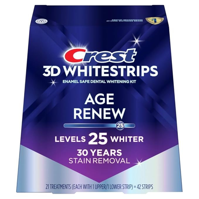 Crest 3D Whitestrips, Supreme Flexfit, Teeth Whitening Strip Kit, 42 Strips (21 Treatments) | Amazon (US)