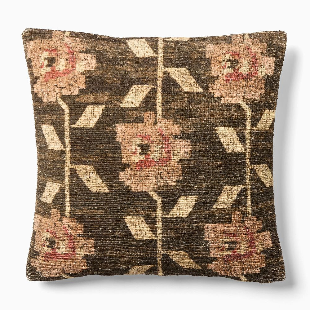 Stamped Folk Floral Pillow Cover | West Elm (US)