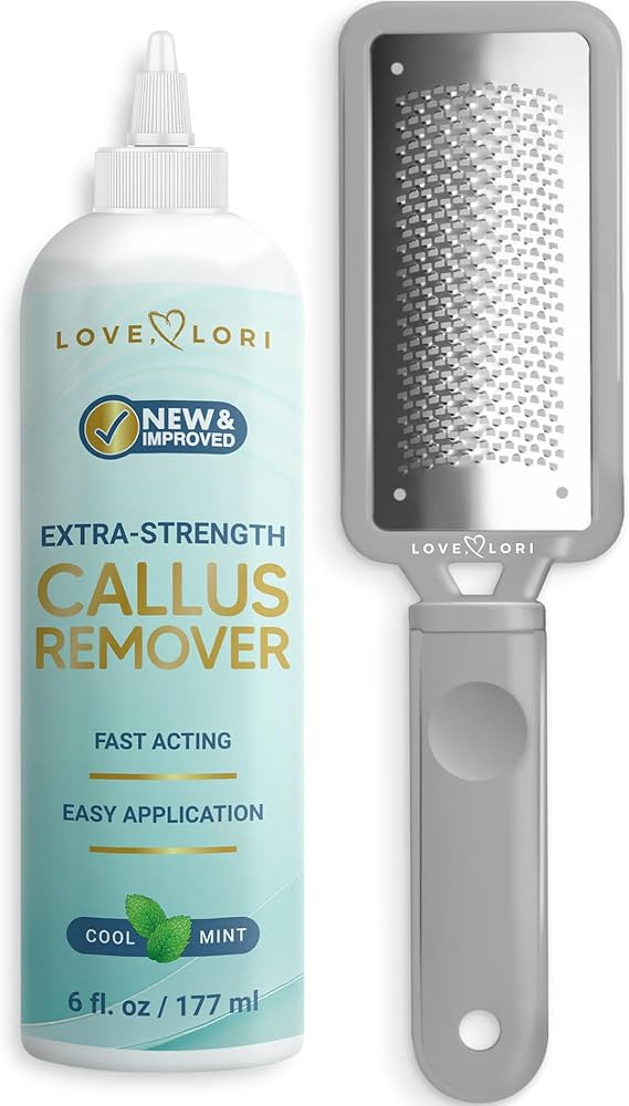 Foot Callus Remover Kit - Foot File & Callus Gel Feet Scrubber Dead Skin Scraper Bundle, 6oz | Amazon (US)