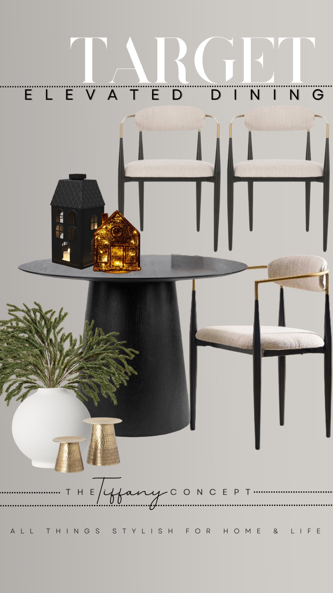 Love the look of this black table with these dining chairs. Add your personality through different styles of decor. 

#LTKSaleAlert #LTKHome #LTKHoliday