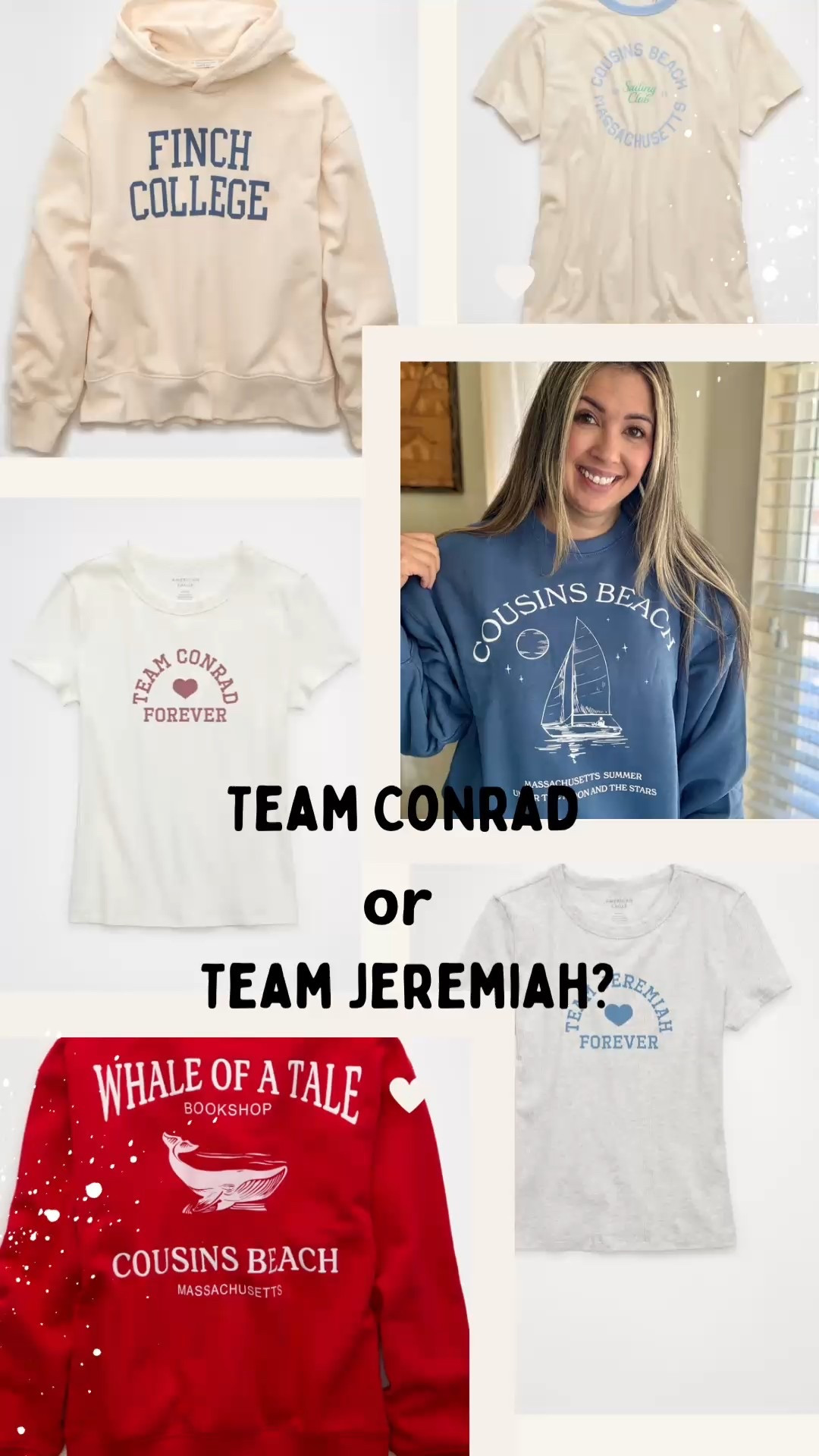 If Cousins Beach had a dress code… these would be it!
I found the cutest The Summer I Turned Pretty-inspired tees and sweatshirts, and yes I want every color.
Whether you’re Team Conrad or Team Jeremiah, you’re gonna want these in your closet 

#LTKStyleTip #LTKSaleAlert #LTKMidsize