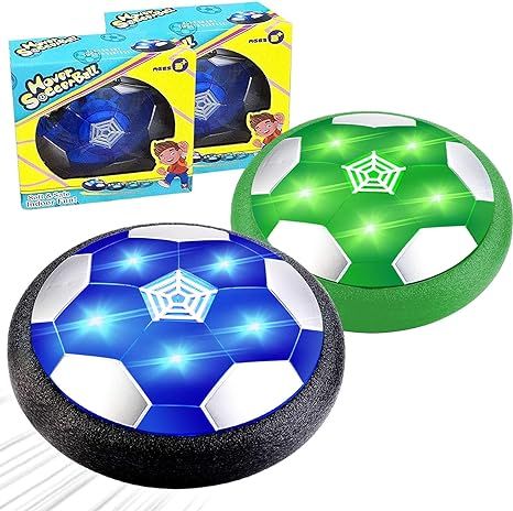 TURNMEON 2 Pack Hover Soccer Ball Kids Toys, Air Power Soccer Ball with Led Light Foam Bumper, Xm... | Amazon (US)