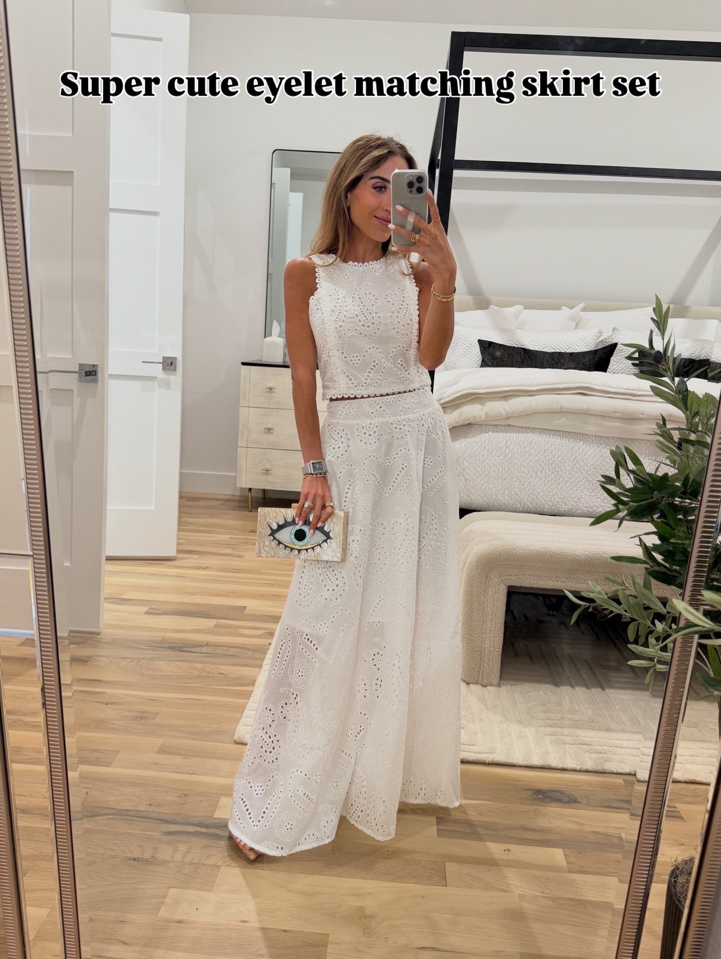 The cutest eyelet matching set size xs looks so high end. Vacation finds 

#LTKPetite #LTKSeasonal