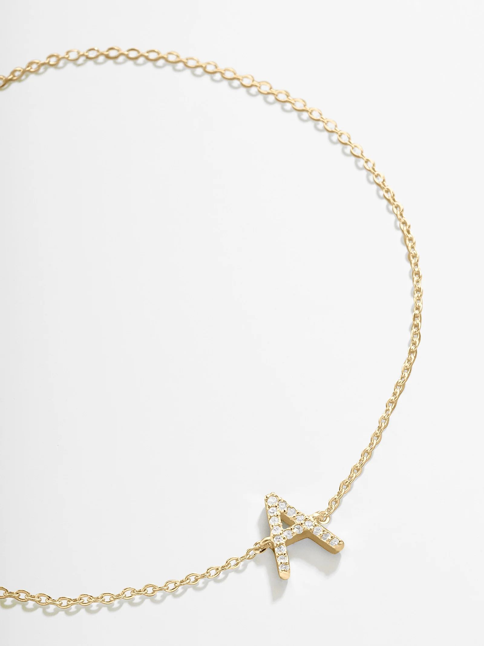 Initial 14K Gold Diamond Pull-Tie Bracelet | BaubleBar (US)