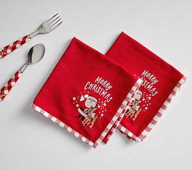 Rudolph® Napkins | Pottery Barn Kids | Pottery Barn Kids