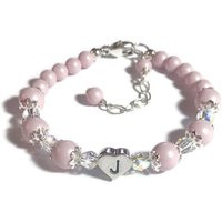 Newborn Baby Girl Gift Personalized Heart Bracelet For Little Gifts Jewelry Initial Toddler Birthday | Etsy (US)