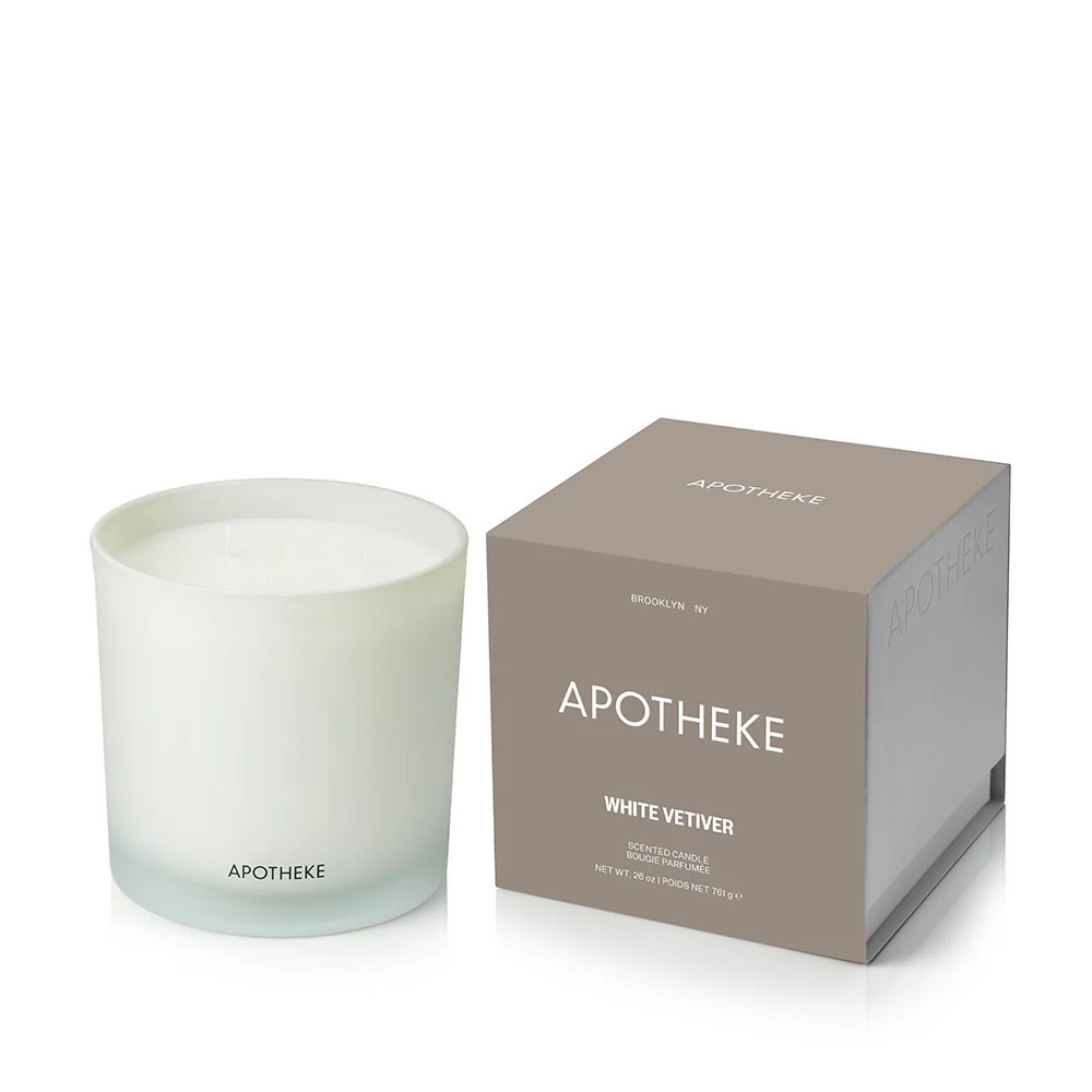 White Vetiver 3-Wick Candle | Apotheke Co