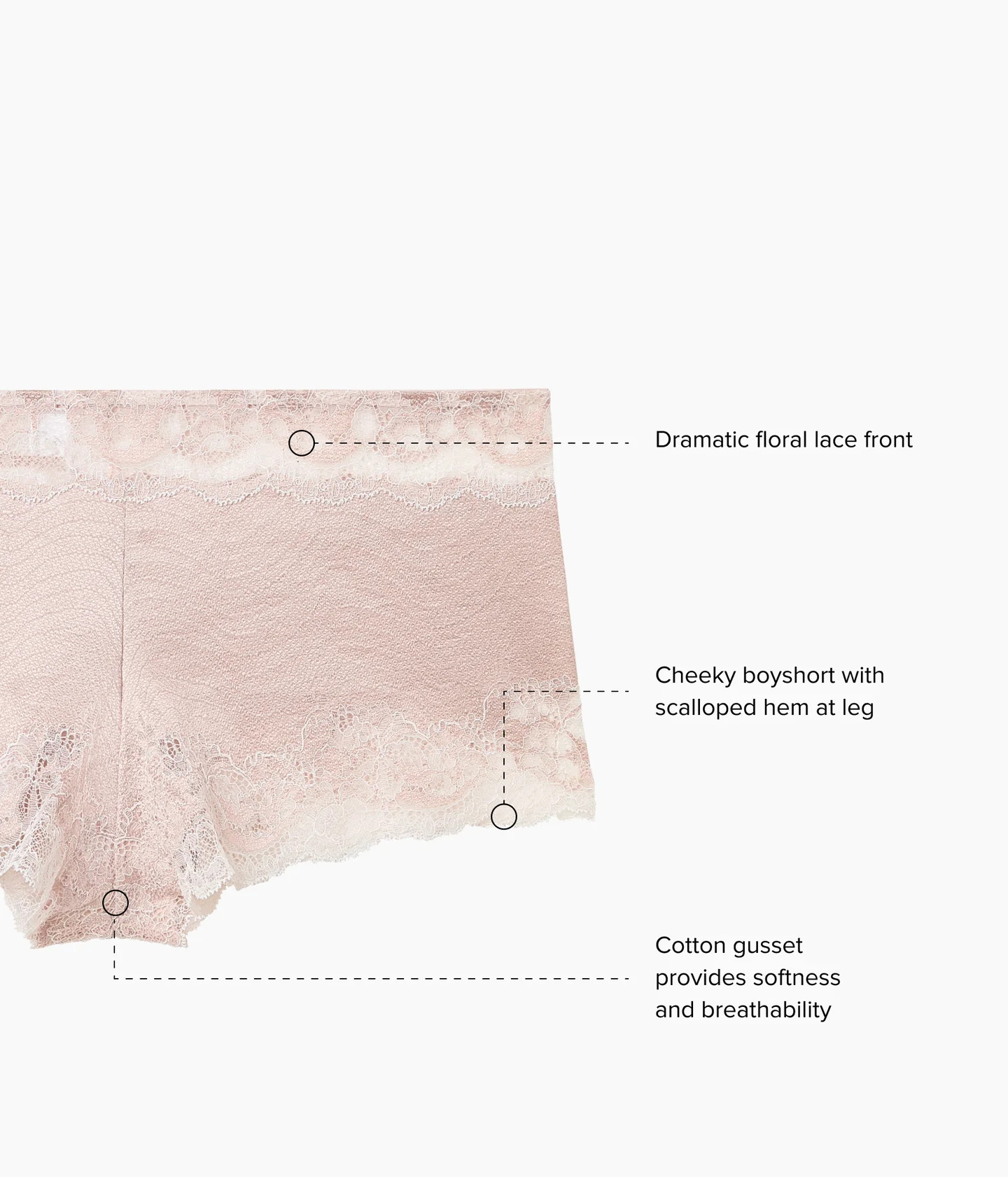 Modern Affair Boyshort: Rose Dust/Angel Wing | Wacoal