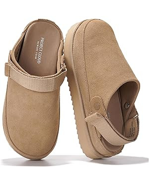 Project Cloud Genuine Suede Clogs for Women - Memory Foam Womens Clogs & Mules with Adjustable St... | Amazon (US)