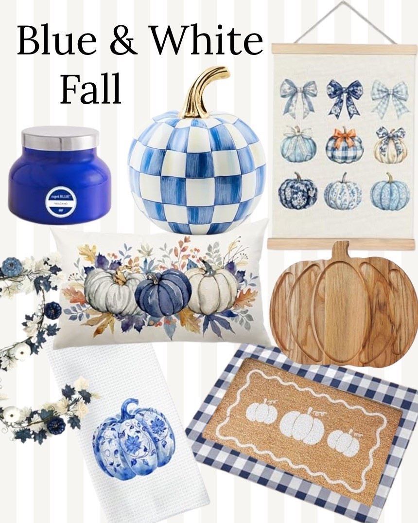 Blue and White Fall Decor Amazon Finds! 

#LTKStyleTip #LTKSeasonal #LTKHome