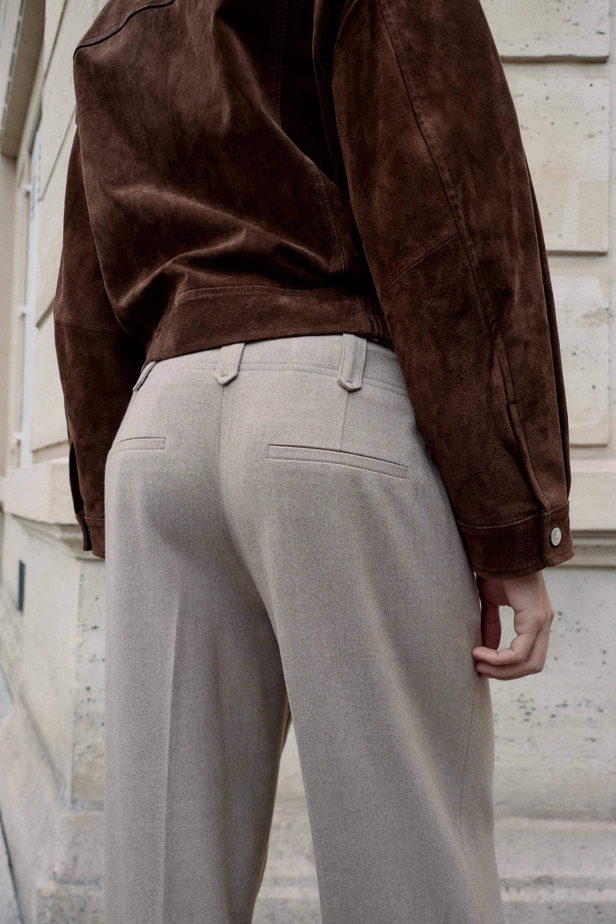 MID-WAIST STRAIGHT-LEG TROUSERS | Zara UK