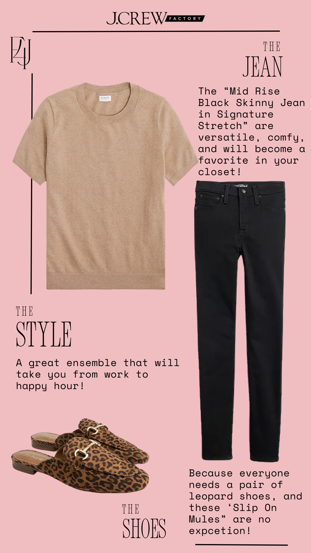 Just an all around classic look! Neutrals that go with so much, and shoes that are just fun, comfy, and stylish! Currently on sale with an additional 15% off using code "Family15" when you sign-up.

Fit4Janine, J.Crew Factory, Spring Sweaters, Work Outfits, Happy Hour, Skinny Jeans, Leopard Mules, Shoe Love 

 #LTKSeasonal #LTKSaleAlert #LTKStyleTip