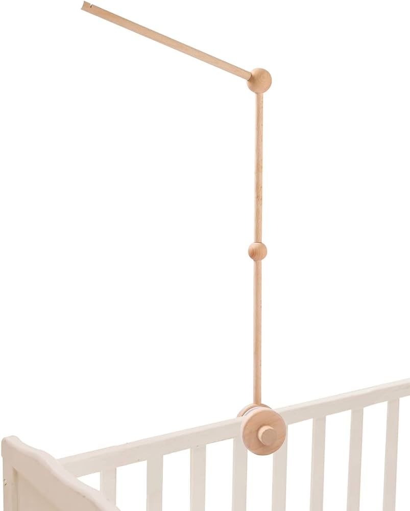 Crib Mobile Arm - HBM 30 Inch Wooden Mobile Arm for Crib Rotating Baby Mobile Hanger Beech Mobile... | Amazon (US)