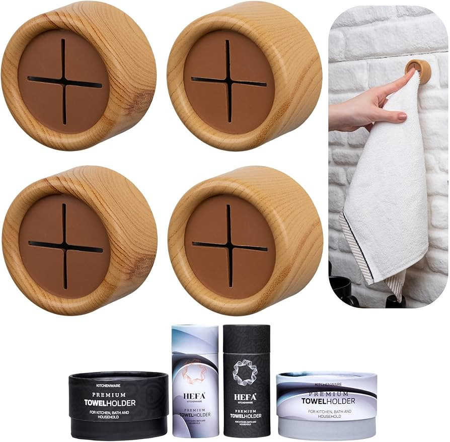 HEFA Towel Holder, Towel Hooks, Dish Towel Holder, Kitchen Organization, Bathroom Accesories, Kit... | Amazon (US)
