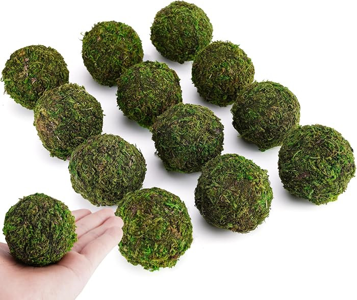 Decorative Moss Balls Set - Fake Moss Balls for Bowl Fillers, Centerpiece Decor, Home Decor, Vase... | Amazon (US)