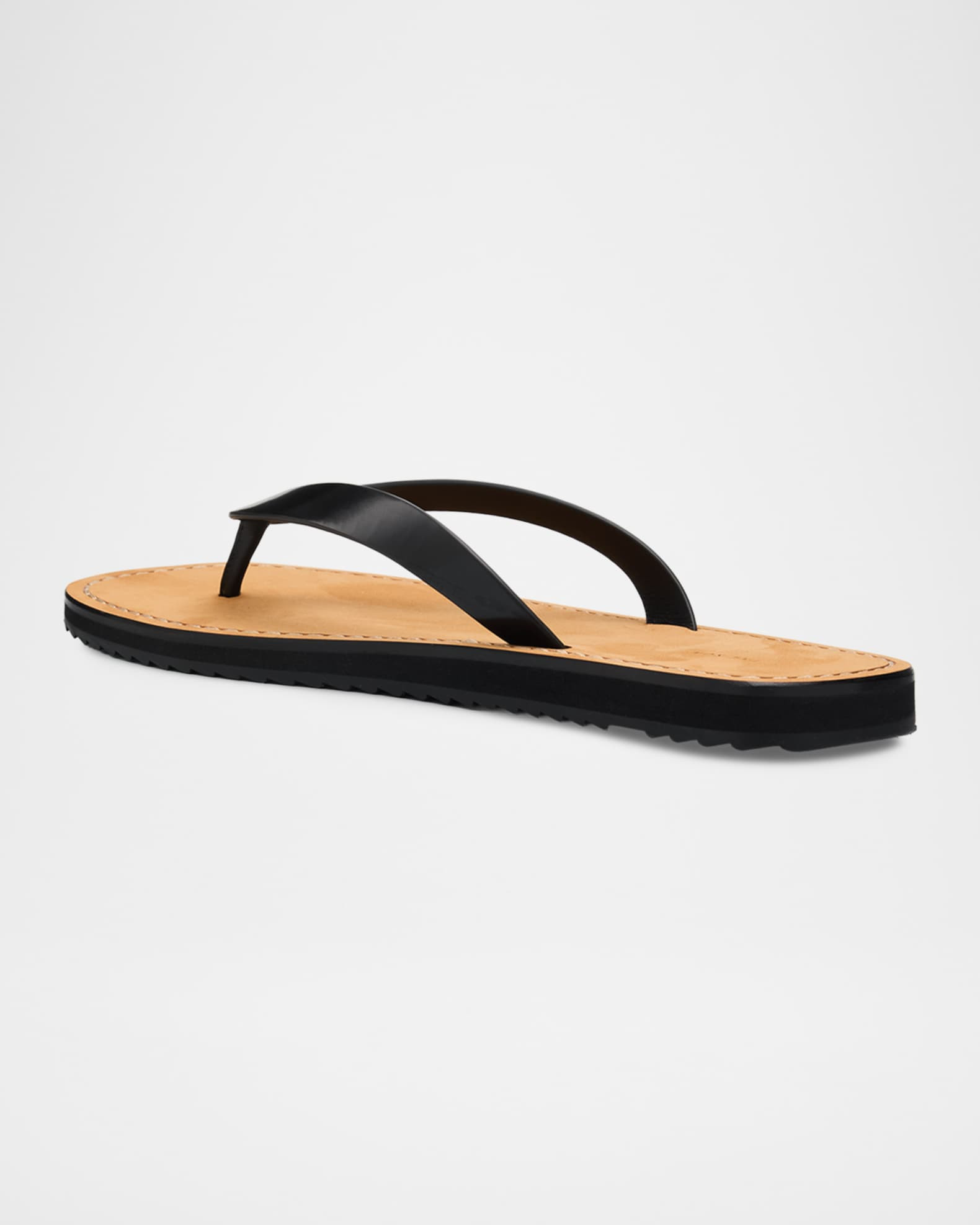 THE ROW City Leather Flat Thong Sandals | Neiman Marcus