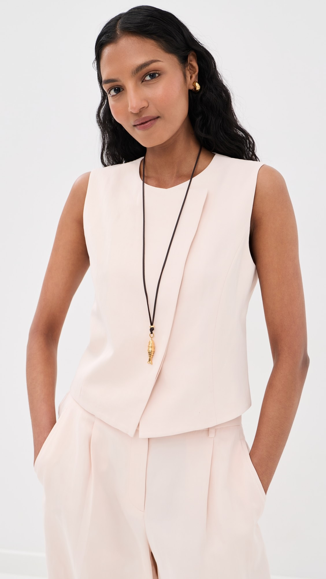 Hidden Placket Vest | Shopbop