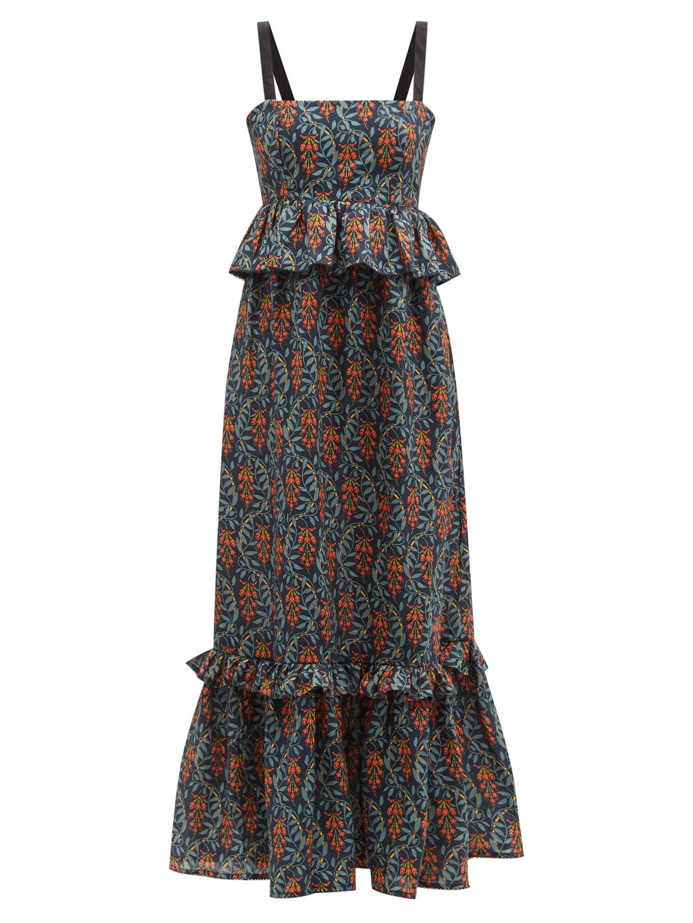 Cala Herbácea Noche floral-print linen dress | Agua by Agua Bendita | Matches (US)