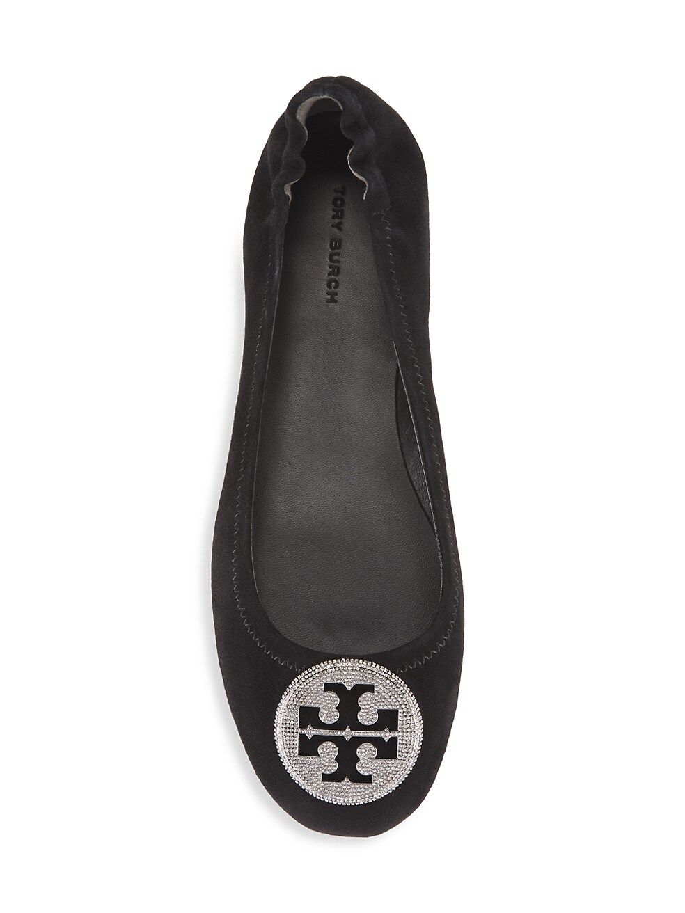 Minnie Embellished Leather Travel Ballet Flats | Saks Fifth Avenue