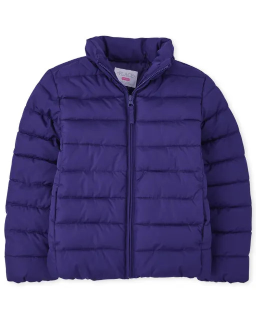 Girls Long Sleeve Puffer Jacket | The Children's Place  - ROSE QUARTZ | The Children's Place