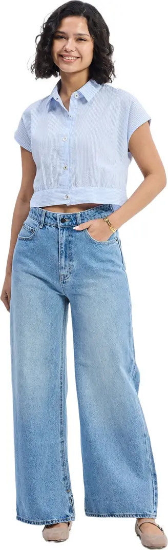 Reistor Oversized Crop Shirt | Nordstrom | Nordstrom