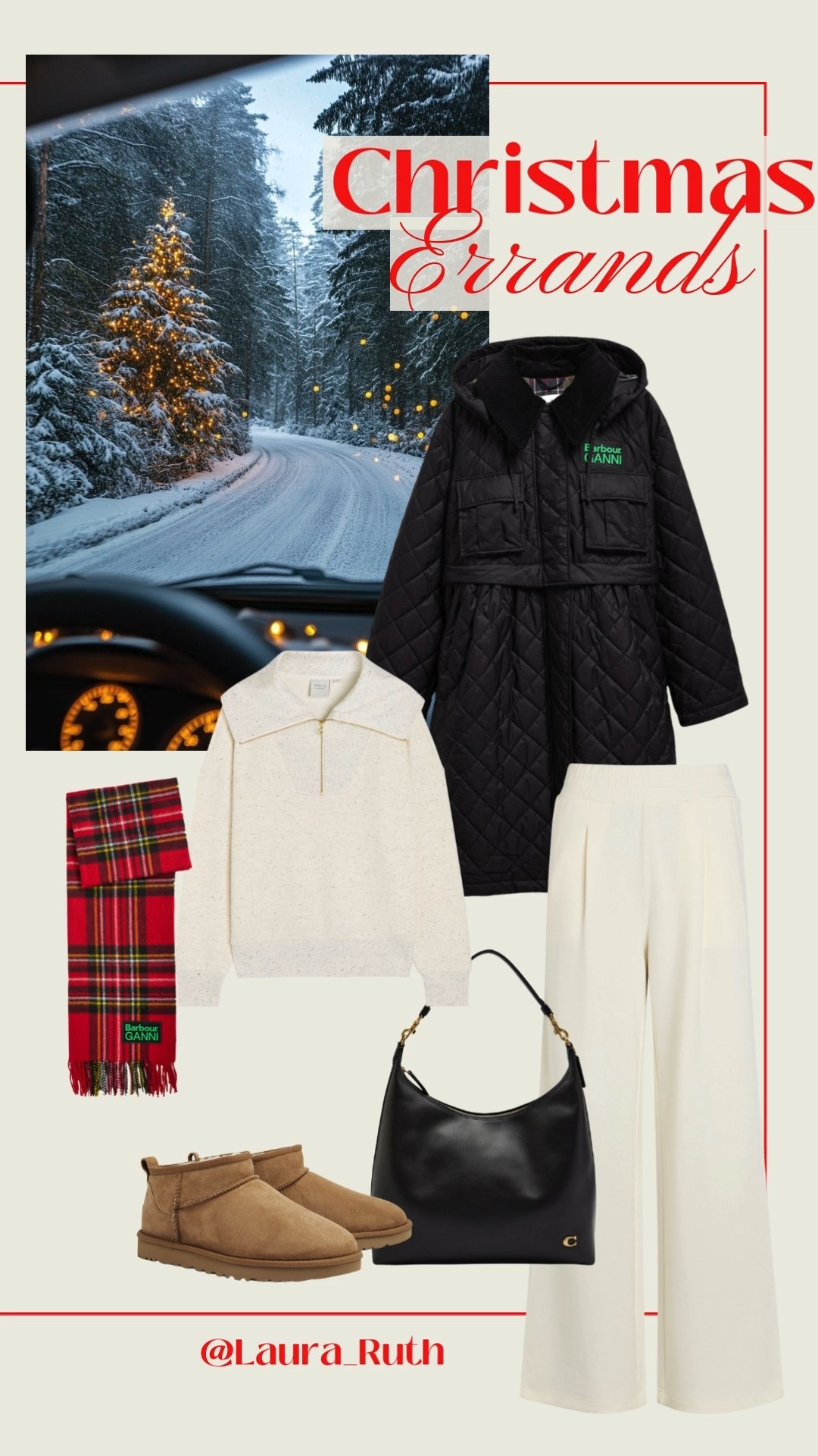 Stay warm in the softest Varley set layered under a quilted coat, finished with a classic tartan scarf, mini UGGs, and a sleek black shoulder bag. Easy, comfy, and festive for all your holiday to-dos. 🧣🎄🥤Winter layers 

#LTKuk #LTKxHarveyNichols #LTKfestive