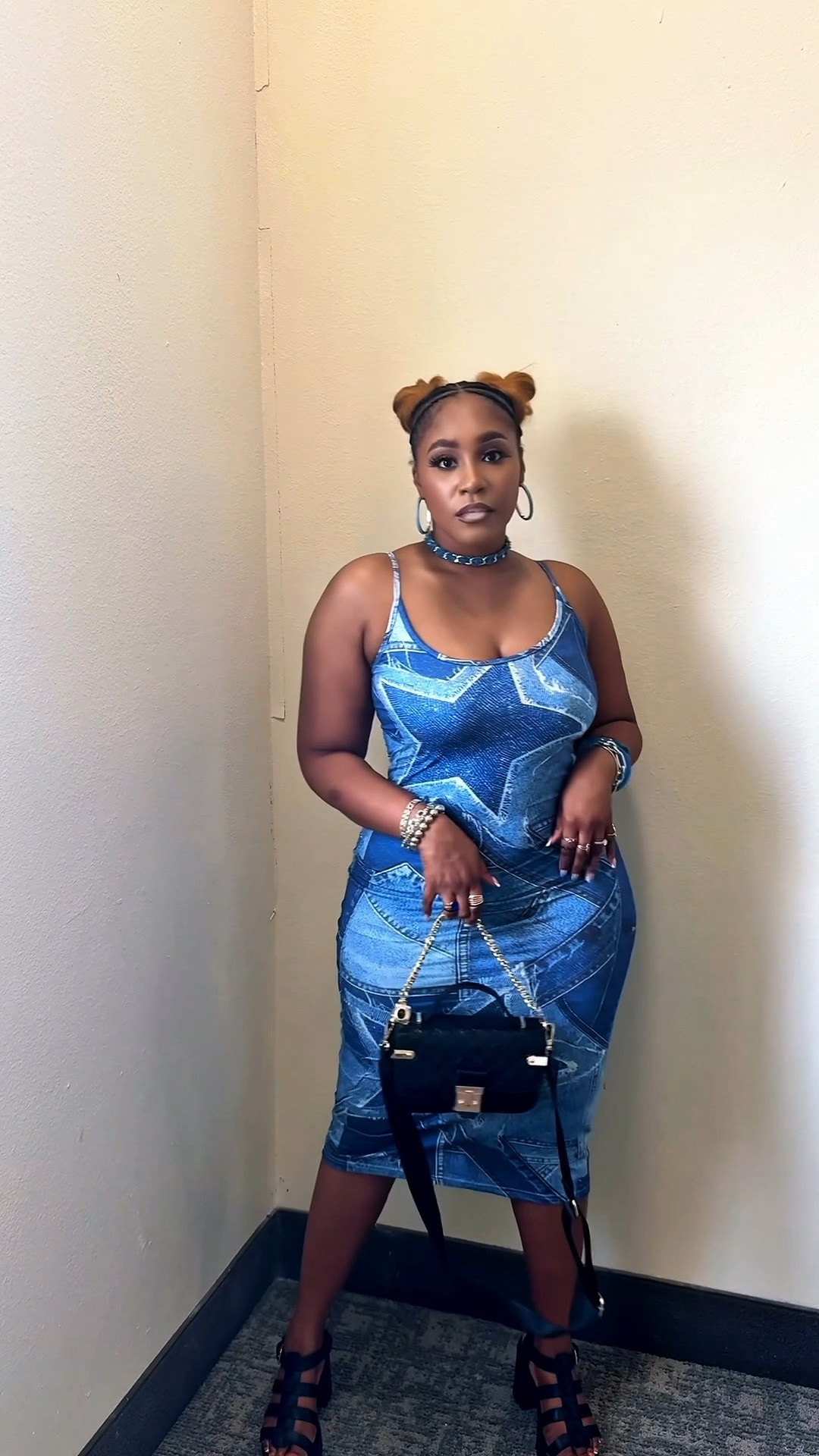Denim Patch Dress💙
Size:M 
✨Wedge Sandals: Unable to link these I’m wearing, but linked options.

#LTKootd #LTKSaleAlert #LTKBeauty