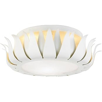 Crystorama Broche 3 Light Matte White Flush Mount | Amazon (US)