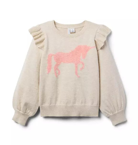 Unicorn Ruffle Sweater | Janie and Jack