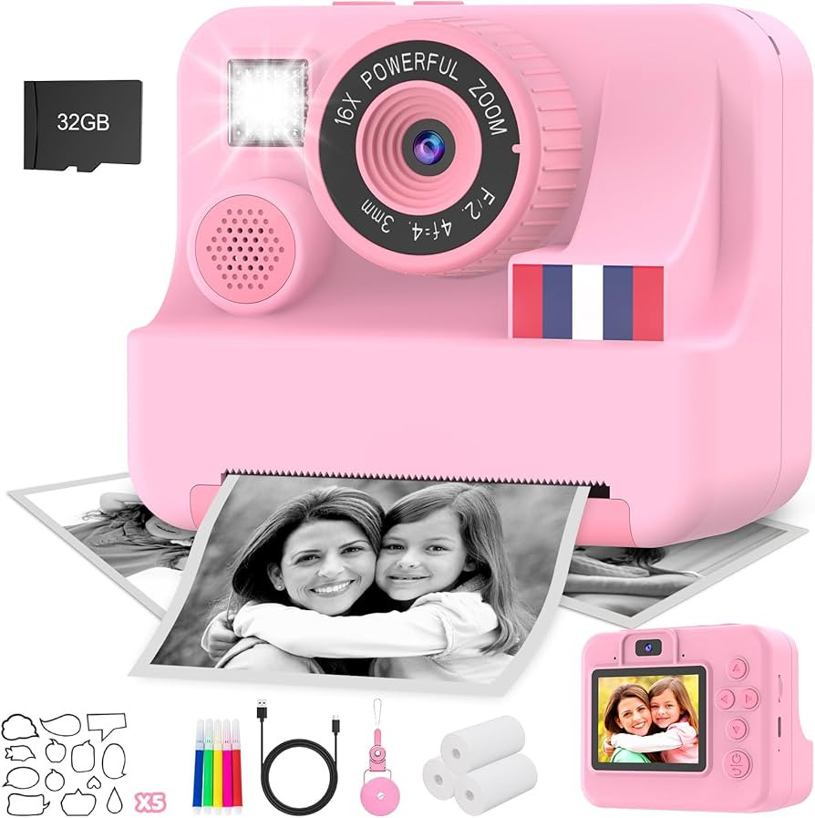 Instant Print Camera for Kids - Christmas Birthday Girls Gifts for Age 3 4 5 6 7 8 9 10 Year Old,... | Amazon (US)