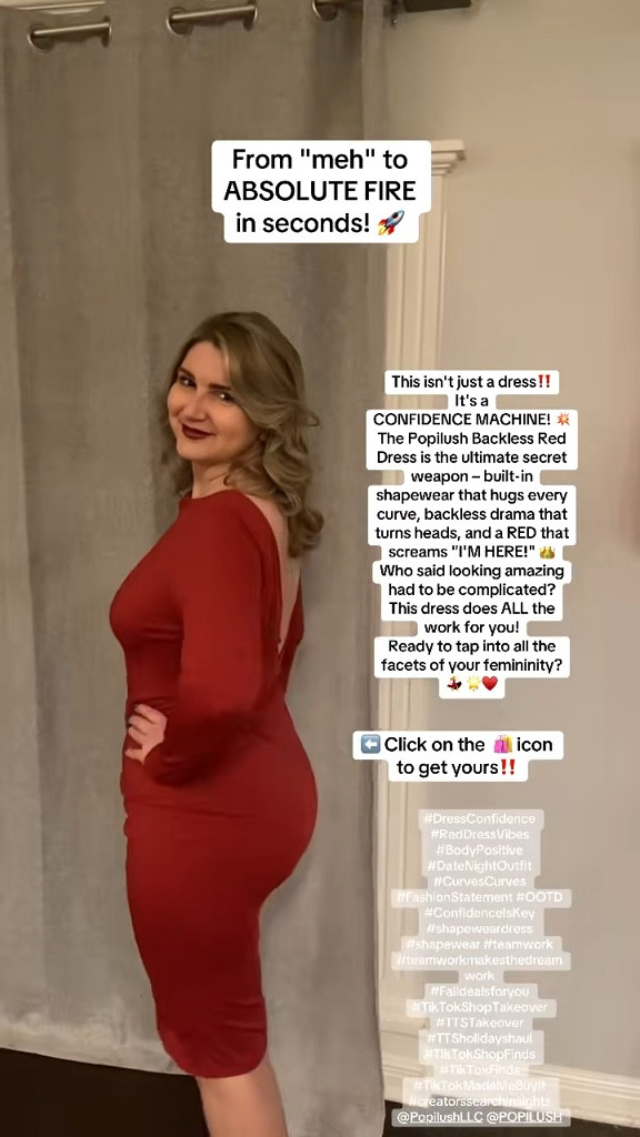 🔥 One Dress, UNLIMITED Confidence! 💃

Watch me go from "meh" to ABSOLUTE FIRE in seconds! 🚀

This isn't just a dress. It's a CONFIDENCE MACHINE! 💥 The Popilush Backless  Dress is the ultimate secret weapon – built-in shapewear that hugs every curve, backless drama that turns heads and screams "I'M HERE!" 👑 
Who said looking amazing had to be complicated? This dress does ALL the work for you! Ready to tap into all the facets of your femininity? 🌟

Click on the  🛍️ icon to get yours‼️

#DressConfidence #BodyPositive #DateNightOutfit #CurvesCurves #FashionStatement #OOTD #ConfidenceIsKey #shapeweardress #shapewear #popiplush @popilush #valentinesdress #datingoutfit #OOTD #dressupordressdown

#LTKPlusSize #LTKStyleTip #LTKOver40