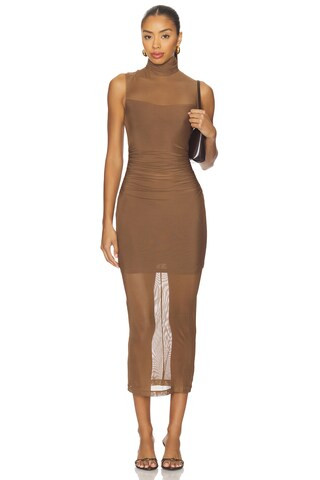 Amanda Uprichard Damira Dress in Mocha from Revolve.com | Revolve Clothing (Global)