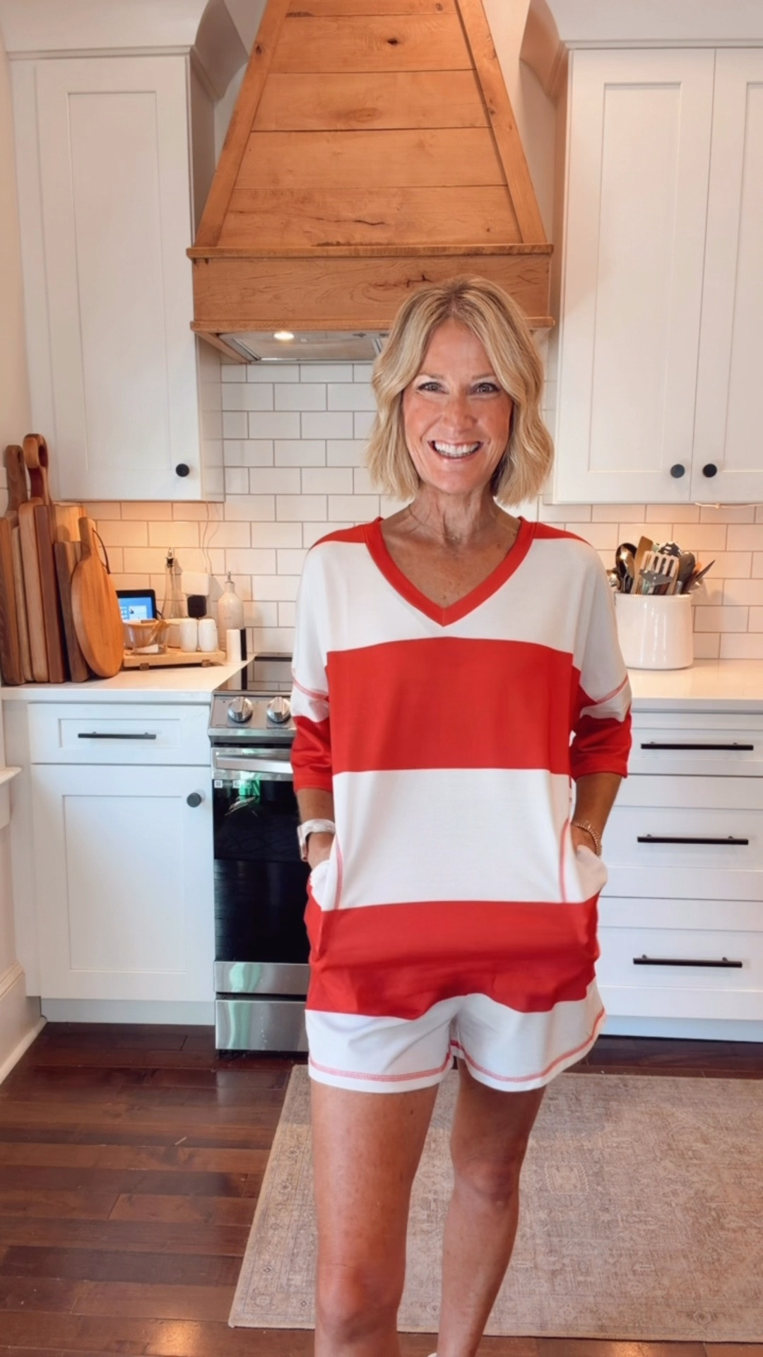 This matching set is one of those outfits you can lounge in at home, wear to lunch with friends, or throw on for a little shopping trip. Easy, comfortable, and still feels put together. Wearing a small.

#LTKootd #LTKOver40 #LTKSaleAlert