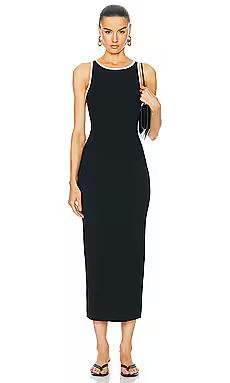 L'Academie by Marianna Vespera Midi Dress in Black from Revolve.com | Revolve Clothing (Global)