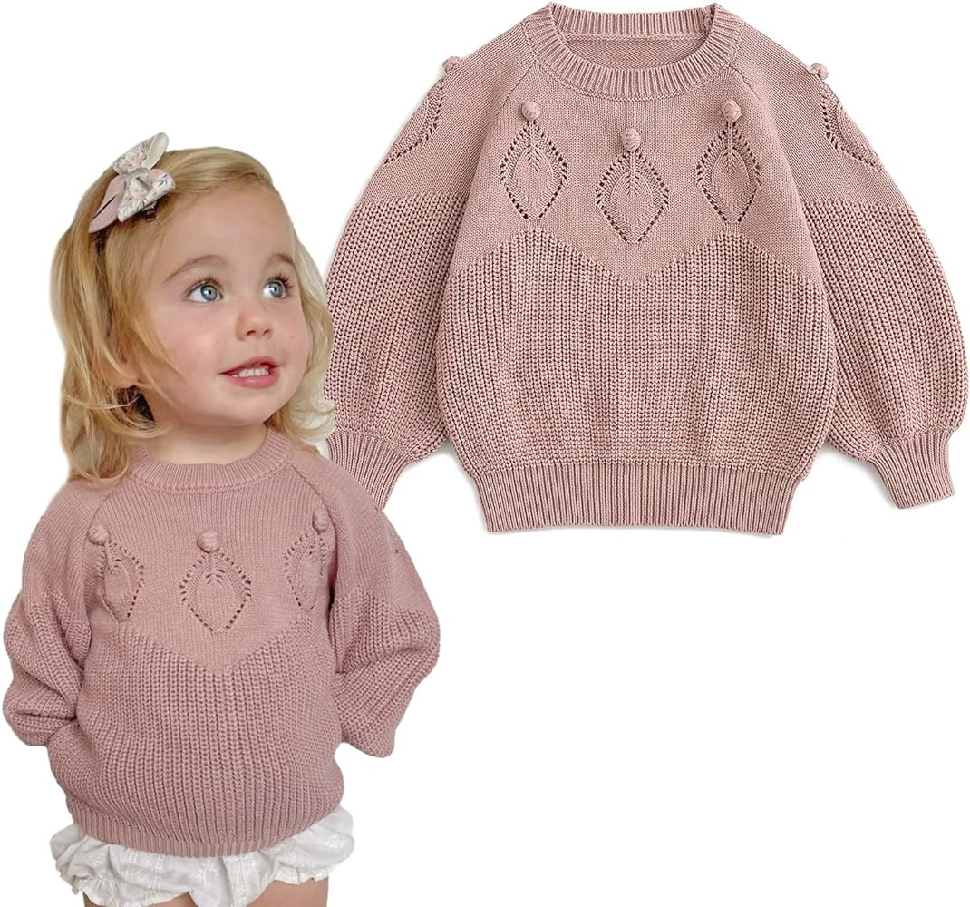 Simplee kids Baby Pullover Sweater Heart Knit Sweater Coat for Autumn Fall and Winter 3M-3T | Amazon (US)