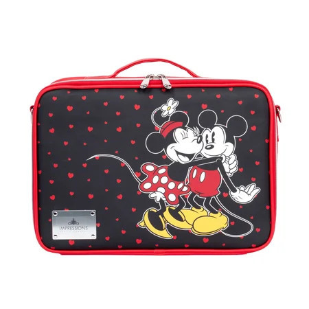 Impressions Vanity Disney Mickey Minnie Makeup Organizer Bag with Detachable Strap (Black) | Walmart (US)