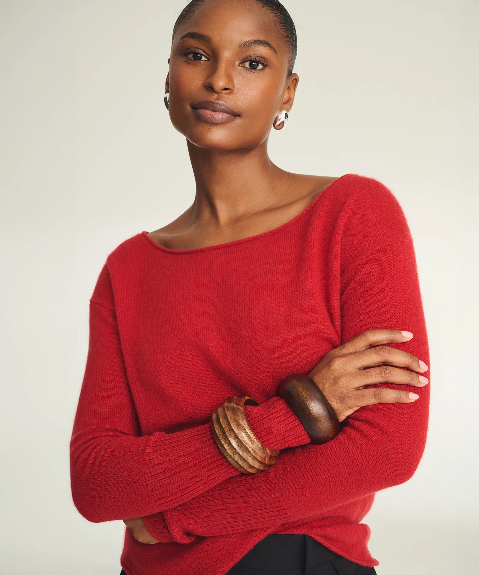 Lightweight Cashmere Boatneck Sweater | NAADAM