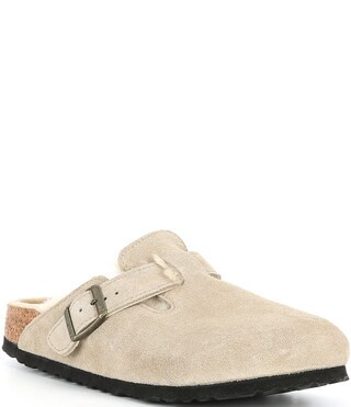 Women's Boston Suede Shearling-Lined Clogs | Dillard's