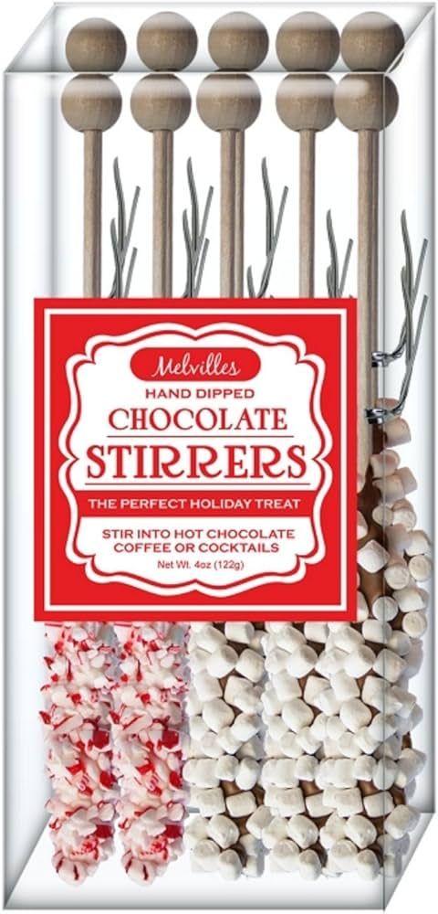 Melville Candy Mini Marshmallow Chocolate Spoons & Peppermint Stirrers Gift Set (Peppermint Stirr... | Amazon (US)