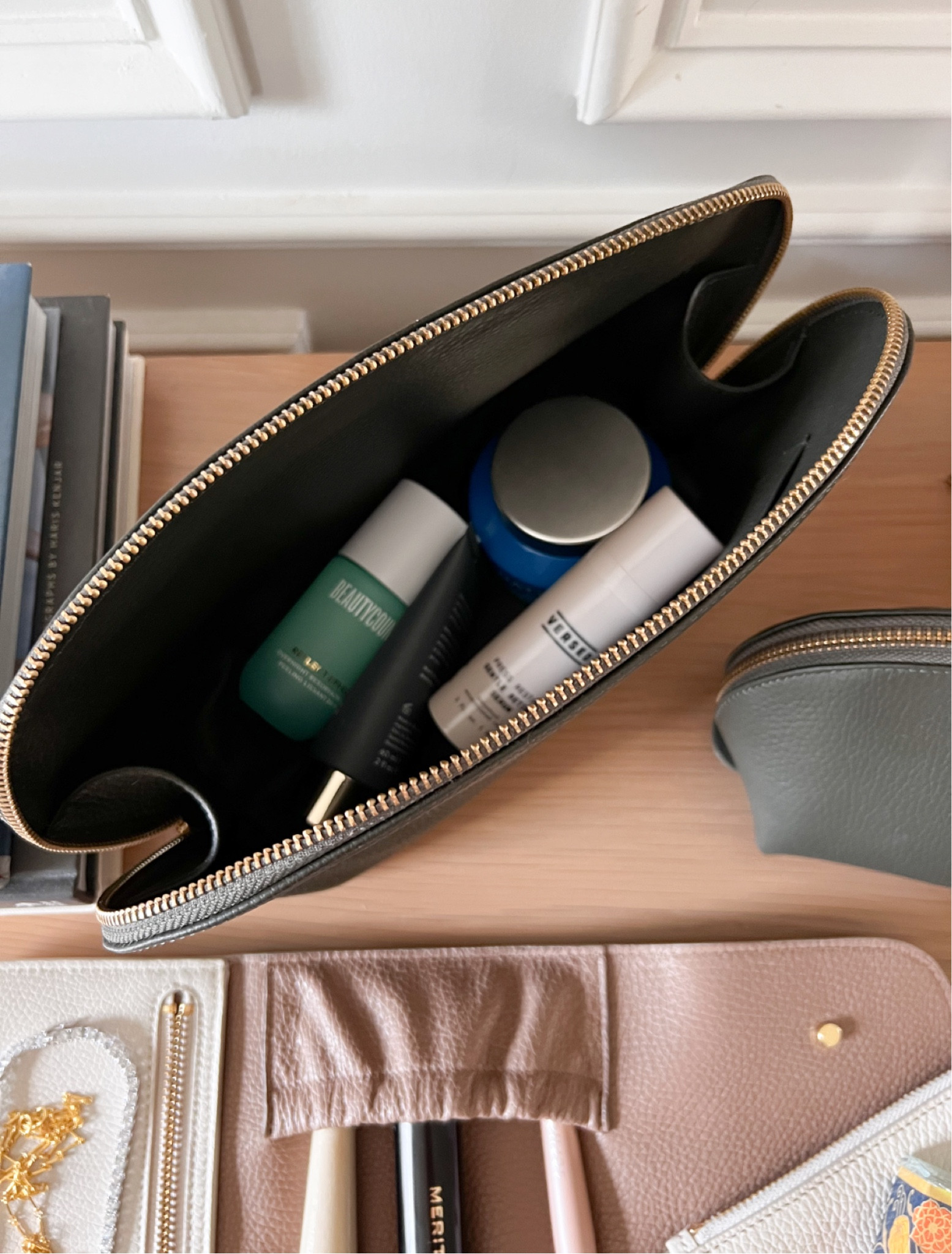 Organizing for a fun weekend and packing up my beauty products in these Cuyana travel bags! The travel set is so good for toiletries and makeup and the beauty roll is perfect for makeup or jewelry! 

#LTKbeauty #LTKstyletip #LTKtravel