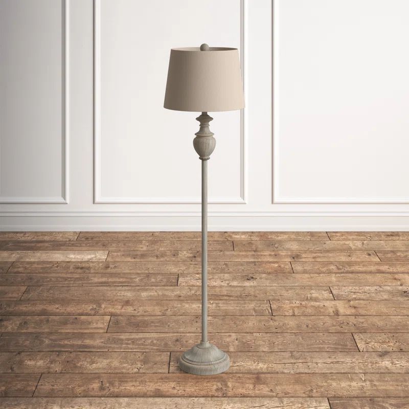 Crewkerne 59'' Gray Traditional Floor Lamp | Wayfair North America