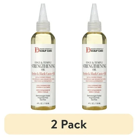 (2 pack) Design Essentials Edge & Temple Strengthening Hair Oil 4oz. All Hair Types Moisturizing | Walmart (US)