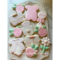 Flower Themed Decorated Sugar Cookies For Girl's Baby Showers, 12 Pieces | Etsy (US)
