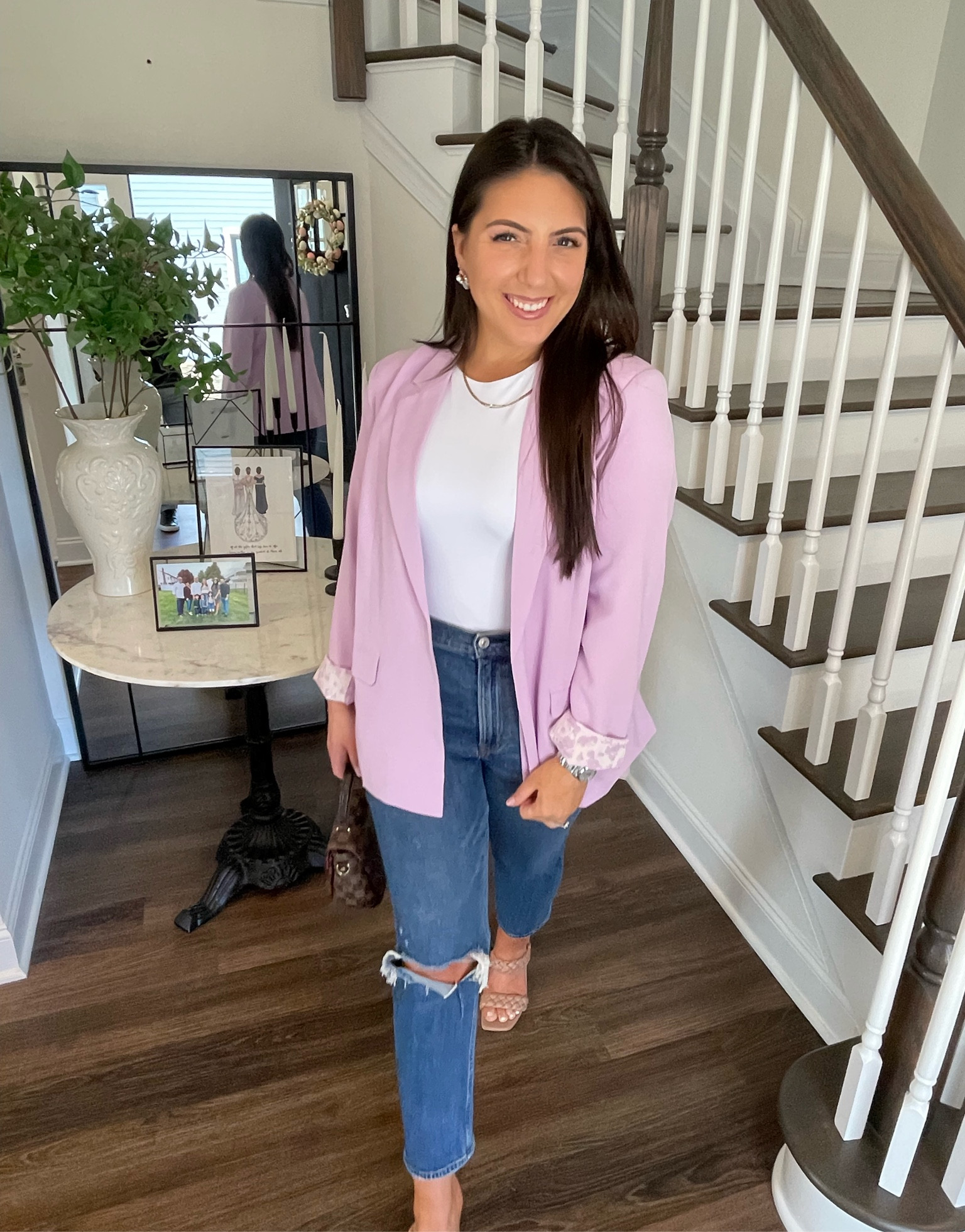 Happy Easter 💜 I might be spending the rest of the spring in this beautiful blazer !! Linked a similar one from Amazon 

#spring #blazer #easter #oversizedblazer #springoutfit #womenoutfitideas #womendinneroutfit 

#LTKSeasonal #LTKFind #LTKstyletip