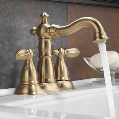 Victorian Standard Bathroom Faucet Lever Handle with Drain Assembly | Wayfair North America