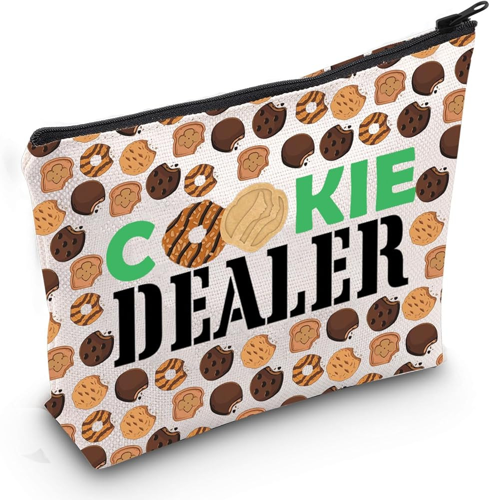 JXGZSO Girl Scout Cookie Cosmetic Bag Cookie Dealer Makeup Pouch Girl Scout Mom Gift (Cookie Deal... | Amazon (US)