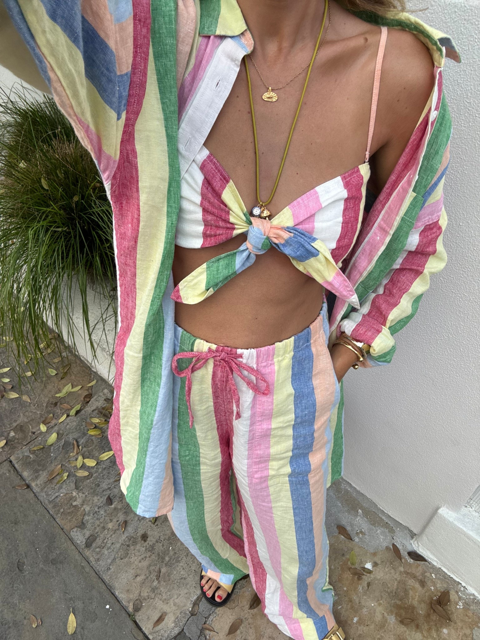 Size xs top 
Size small bottom and shirt dress 