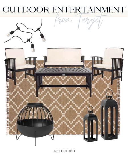 Patio furniture from target, outdoor furniture, patio decor, outdoor entertainment, outdoor dining, fire pit, outdoor rug, outdoor lighting

#LTKSummerSales #LTKFamily #LTKHome