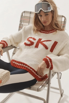 Maeve Graphic Crew Neck Sweater | Anthropologie (US)