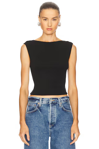 St. Agni Organic Cotton Ballerina Top in Black from Revolve.com | Revolve Clothing (Global)